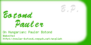 botond pauler business card